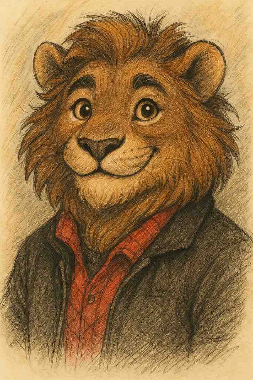 A lion genrated using ai of spirit animal- genusingai